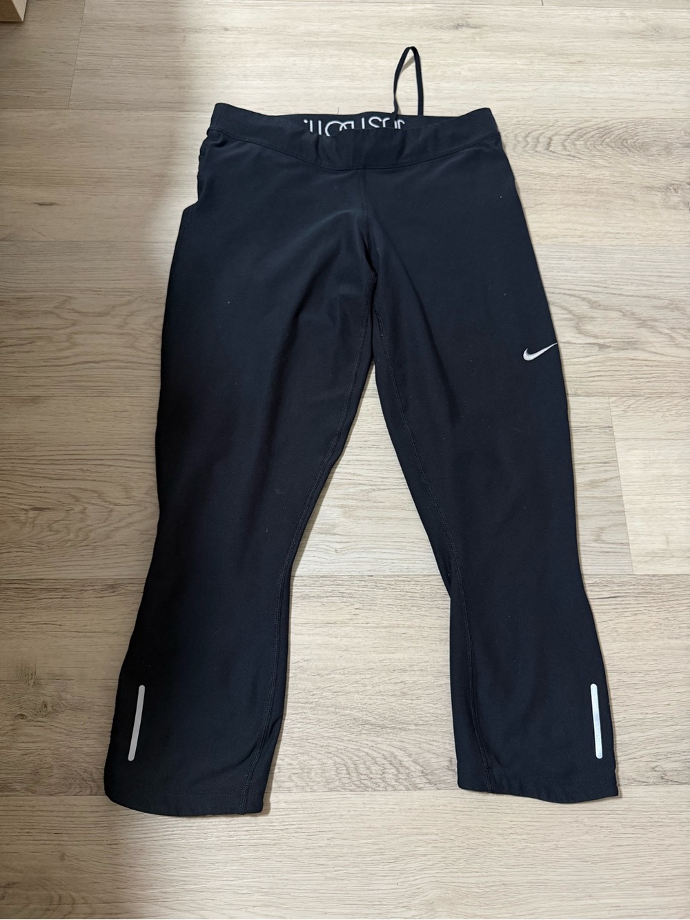 Nike Leggings Athletic Dri Fit JUST DO IT Pants Performance Womens Size Medium